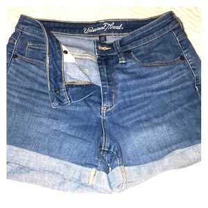 High rise midi shorts